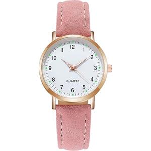 AOOSU Orologio Da Donna, Orologio Al Quarzo Analogico, Orologio Da Polso per Donna Orologio Da Classico Business Casual Cinturino per Oorologio Satinato (Rosa)