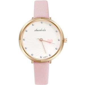 OFFCUP Orologio Da Donna, Orologio Al Quarzo Analogico, Orologio Da Polso per Donna Orologio Da Donna Analogico Al Quarzo Classico Business Casual Pelle (Rosa)