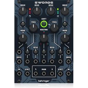 Behringer SWORDS Doppio Filtro Analogico Multi-Modalità per Sintetizzatori Eurorack, Filtri Passa-Basso, Passa-Alto, Passa-Banda e Notch per il Sound Shaping