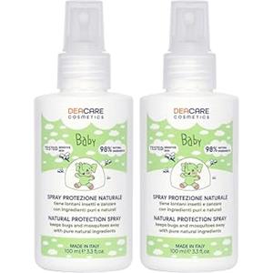 Deacare Baby KIT 2 SPRAY PROTEZIONE ZANZARE E INSETTI NATURALE per neonati e bambini. 2x100 ml