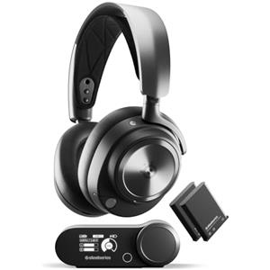 SteelSeries Arctis Nova Pro - Cuffie da gaming wireless multi-sistema - Driver magnetici al neodimio - Cancellazione attiva del rumore - Infinity Power System -Mic ClearCast Gen 2 - PC,PS5,PS4,Mobile