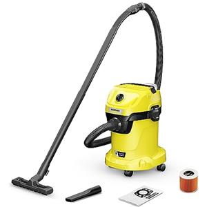 Kärcher Bidone Aspiratutto solidi-liquidi WD 3 V-17/4/20, funzione soffiante, 1000 W, contenitore in plastica 17 l, tubo 2 m, con filtro a cartuccia, filtro in vello, bocchette per pavimenti e fessure