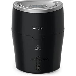 Philips 2000 Series Umidificatore D'aria - 40m² Umidificatore d'ambiente con NanoCloud, 3 Velocità, Modalità Sleep, Serbatoio 2 litri (HU4814/10)