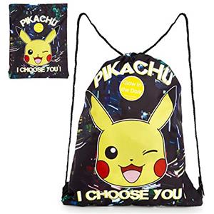 Pokemon Zaino Pikachu Scuola, Bambina/o Sport, Palestra, Viaggio, Sacca Fluorescente, Sportiva Coulisse Ragazzo