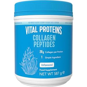 Vital Proteins Collagen Peptides collagene idrolizzato integratore alimentare con inodore e insapore, per pelle, capelli e unghie, senza glutine, 20g di collagene per porzione, 587g