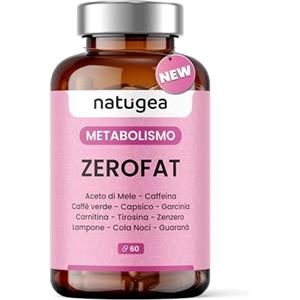 Natugea Brucia grassi potenti veloci. Drenante forte dimagrante. Zerofat® ha 11 attivi con: carnitina, guarana, garcinia cambogia e caffeina. Detox per pancia piatta. Fino a 2 mesi di trattamento