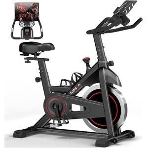 CURSOR FITNESS Bicicletta per Casa, Cyclette Fitness Silenziosa con Resistenza Regolabile, Manubrio e Sella Regolabili, Display LCD, Selle Traspiranti, per Allenamento Cardio