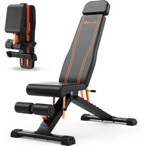 Bonvork Panca Palestra Multifunzione Regolabile 400 kg - Bonvork Panca Palestra Pieghevole con 80 X 40MM di acciaio resistente per la palestra di casa,Panca Piana Inclinata Panca Pesi Attrezzo (for 200cm)