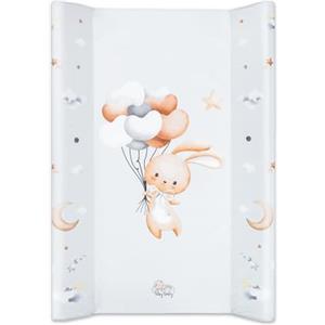 Totsy Baby Fasciatoio neonato 70x47 cm - universale portatile materassino rigido a cuneo tappetino per cassettiera lavatrice e tavolo lavabile e impermeabile Motivo Conigli