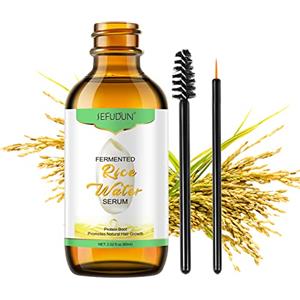 KLLALO Olio essenziale, Olio di Riso per Capelli, 2.02fl.oz Olio Di Crusca di Riso Puro ad azione Antiossidante, Barba, Sopracciglia e Crescita delle Ciglia, per il rafforzamento dei capelli (Serum-60ml)