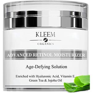 KLEEM ORGANICS Crema Viso Antirughe Acido ialuronico con Retinolo e Collagene - Eletta Miglior Crema Antirughe Donna e Uomo per Rughe, Macchie Scure e Linee Sottili - 50ml