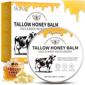 XINSZLIN Sego Di Manzo Per La Pelle 100 G, Balsamo Di Sego Di Manzo E Miele 100% Da Allevamento A Terra - Crema Idratante Per La Pelle Adatta A Viso E Corpo Pelle Secca E Invecchiata