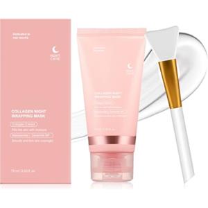 Zynxel Collagen Night Wrapping Mask, Maschera Bio Collagen Real Deep, Maschera Peel Off, Pulizia Della Facciale, Maschera Viso Peel Off, Levigare e Rassodare la Pelle, Minimizzare i Pori