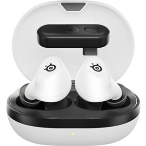 SteelSeries Arctis GameBuds™ per PlayStation - Auricolari da gioco senza fili - 2.4GHz + BT 5.3 - ANC/Trasparenza - Resistente all'acqua IP55 - Batteria 40H - Ricarica wireless - PS5,PC,Mobile -Bianco