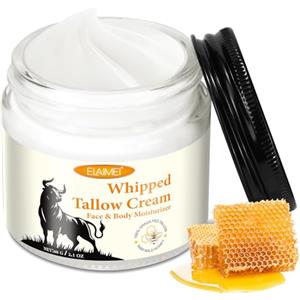 XINSZLIN Beef Tallow for Skin 60 g, Beef Tallow and Honey Balm 100% Grass-Fed- Crema idratante per la cura della pelle per viso e corpo, pelle secca e invecchiata