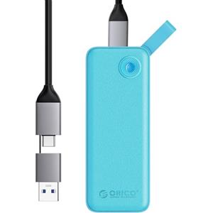 ORICO 512GB SSD Esterno fino a 1050 MB/s, Hard Disk Esterno SSD Portatile con USB C e A 2 in 1 Cavo, Compatibile con iPhone 16 Pro Max, Tablet, Computer Portatile - B10PRO(verde)