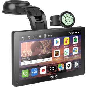 ATOTO P9 Autoradio Per Auto Portatile Android Da 7 Pollici QLED, CarPlay & Android Auto Wireless 2+32GB, Mirror Link, Tracciamento GPS, Bluetooth Doppio, WiFi, USB, Bluetooth, Porta HDMI, P907SD