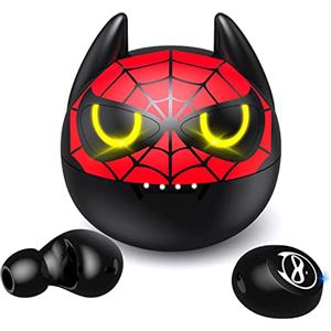 AMAFACE - Auricolari wireless Bluetooth per bambini, con microfoni integrati, stereo di alta qualità, bassi profondi, controllo touch, impermeabili IPX5, adatti per cellulare/tablet/PC