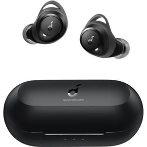 Soundcore Auricolari Bluetooth A1 True Wireless Anker, potente audio personalizzato, 35h, ricarica wireless, ricarica rapida USB-C, grado IPX7, controllo pulsanti, auricolari Bluetooth