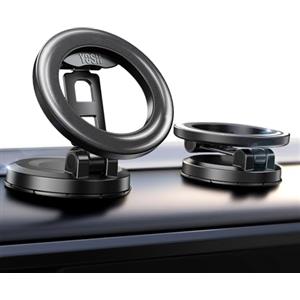 YOSH Porta Cellulare Auto per MagSafe, Supporto Mag-safe Design Pieghevole in Lega & Nuova Base Piegabile, Calamita per Cellulare Auto per iPhone 16/15/14/13/12 & custodia Mag-Safe