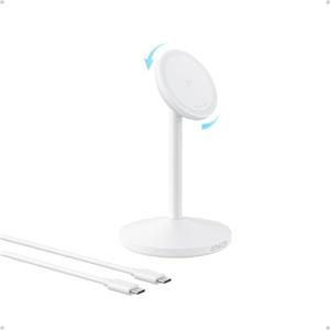 Anker Stazione di ricarica wireless MagGo di Anker, supporto compatibile con MagSafe, ricarica rapida da 15W con cavo USB-C, caricatore magnetico certificato Qi2, compatibile con iPhone 16/15/14 e AirPods