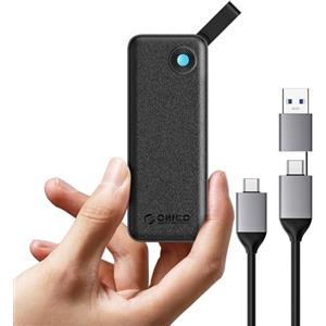 ORICO 512GB SSD Esterno fino a 460 MB/s, Hard Disk Esterno SSD Portatile con USB C e A 2 in 1 Cavo, Compatibile con iPhone 16 Pro Max, Tablet, Computer Portatile - B5PRO