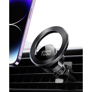 YOSH Porta Cellulare Auto Magnetico per MagSafe, Design Ultraleggero & 20 x N55 Magneti, Supporto Magnetico Super Stabile, Porta 360° Rotation, per iPhone 16/15/14/13/12 & Samsung ecc