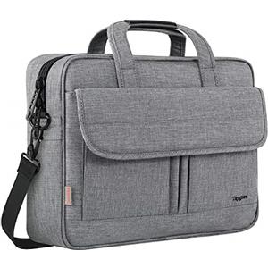 Taygeer Borsa Porta PC 15.6 pollici, Borsa Computer Portatile Impermeabile Borsa Ventiquattrore con Tracolla Borsa Trasporto per Laptop per Viaggio Lavoro Universit Uomo Donna, Grigio