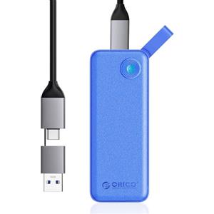 ORICO 1TB SSD Esterno fino a 1050 MB/s, Hard Disk Esterno SSD Portatile con USB C e A 2 in 1 Cavo, Compatibile con iPhone 16 Pro Max, Tablet, Computer Portatile - B10PRO(blu)
