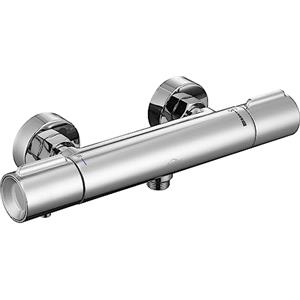 Auralum Miscelatore Termostatico Doccia 38 ℃, Rubinetto Doccia con Protezione Anti-Scottatura, Pulsante Di Sicurezza, Nucleo Valvola Rimovibile, Per Bagno, Vasca Da Bagno, Misura G 1/2, Cromata