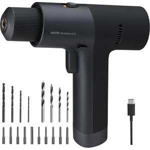 HOTO Trapano Avvitatore a batteria 12V, Avvitatore Elettrico,Trapano a percussione 3.0 Ah,Trapano a batteria 30 Nm, 30 livelli di coppia, 1400 giri/min, Batteria da 2000mAh, Ricarica USB-C
