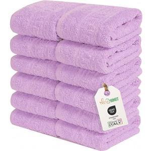 nice homeit Set 12 Lavette Mini Asciugamani 30x30 cm -Asciugamani Viso e Ospiti 100% cottone filato ad anello - per mani, neonati, trucco, cucina, casa e viaggi. Leggere, Morbide, Assorbenti.