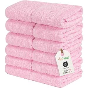 nice homeit Set 12 Lavette Mini Asciugamani 30x30 cm -Asciugamani Viso e Ospiti 100% cottone filato ad anello - per mani, neonati, trucco, cucina, casa e viaggi. Leggere, Morbide, Assorbenti.