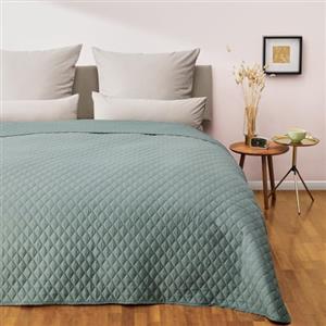 Blumtal copriletto trapuntato 240x260 cm - copriletto matrimoniale certificato OEKO-TEX - trapuntino leggero matrimoniale per letti di 200x200 - copriletti trapunta matrimoniale mezza stagione - verde