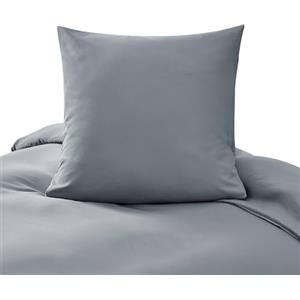 puredown 1PCS Copripiumino Singolo 140x200cm+ 1PCS Federe in Microfibra 65x65cm, Set di Copripiumino Monocromatica per Letto Singolo, Traspirante, Morbida, Oeko-Tex, Grigio