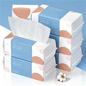 PoeticEHome Asciugamani Viso Monouso 600 Pezzi - Salviette Struccanti Ultra Morbide in Cotone Biodegradabile per Pelli Sensibili
