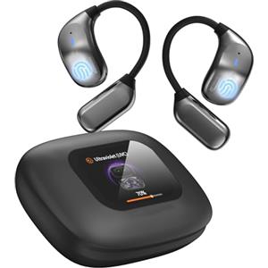 MTOXW XF23 Auricolari Traduttori Istantanei, AI Cuffie Traduzione Simultanea 3 in 1 in tempo reale In 135 lingue con APP, Auricolari Bluetooth Open Ear Smart Touch Screen per viaggi, riunioni