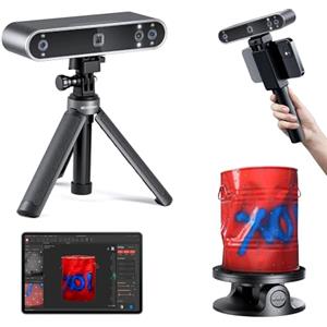 Revopoint POP 3 Plus Scanner 3D portatile per stampa 3D, Precisione da 0,04 mm, Scansione a colori per oggetti di media dimensione, Compatibile con Android/iOS/Win10 e 11/macOS, Avanzato
