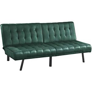 Atlantic Home Collection Divano letto Pierre, poliestere, velluto verde, divano letto