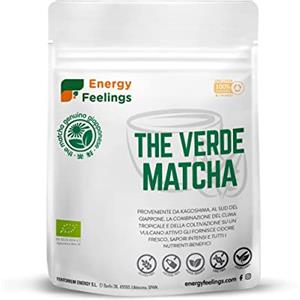 Energy Feelings Tè Verde Matcha in Polvere BIO 100 g. Matcha Giapponese Qualità Premium, Slim, Proprietà Antiossidanti Senza Glutine e Vegano