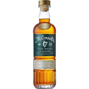 McConnell's Mc CONNELL'S Irish Whisky, malto irlandese e whisky di grano, 5 anni in selezionate botti di bourbon, floreale, note di cedro, spezie dolci e rovere pepato, 42% Vol.