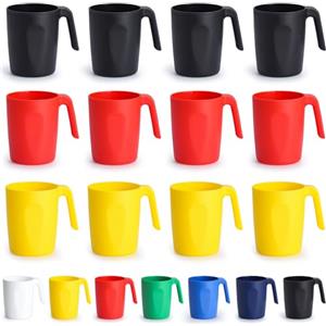 Kyraton Bicchieri di plastica riutilizzabili 12 pezzi, Tazze da caffè da viaggio leggere infrangibili e riutilizzabili Tazze di caffè facili da trasportare e pulire Microonde sicuro
