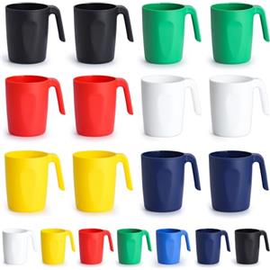Kyraton Bicchieri di plastica riutilizzabili 12 pezzi, Tazze da caffè da viaggio leggere infrangibili e riutilizzabili Tazze di caffè facili da trasportare e pulire Microonde sicuro
