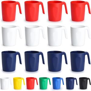 Kyraton Bicchieri di plastica riutilizzabili 12 pezzi, Tazze da caffè da viaggio leggere infrangibili e riutilizzabili Tazze di caffè facili da trasportare e pulire Microonde sicuro