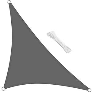 swift Vela Ombreggiante Impermeabile Triangolare 3x3x4,25 m Protezione Anti Raggi UV Tenda a Vela, Telo Tenda da Sole a Vela per Esterno, Giardino & Gazebo, Grigio