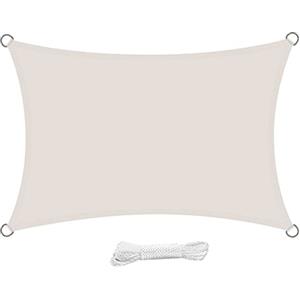 swift Vela Ombreggiante Impermeabile Rettangolare 2x4 m Protezione Anti Raggi UV Tenda a Vela 4x2 m, Telo Tenda da Sole a Vela per Esterno, Giardino & Gazebo, Beige