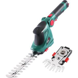 POSENPRO Forbici per Erba a Batteria 7,2V, Tosaerba e Tagliasiepi a Batteria 2 in 1 Larghezza di Taglio/Lunghezza di Taglio 10 0 mm / 18 0mm,Cesoia Elettrica Adatto al Giardino