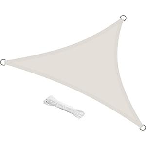 swift Vela Ombreggiante Impermeabile Triangolare 3x3x3 m Protezione Anti Raggi UV Tenda a Vela, Telo Tenda da Sole a Vela per Esterno, Giardino & Gazebo, Beige