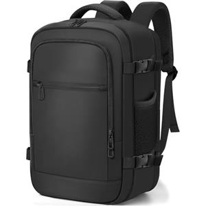 BAHIWOM Zaino per Ryanair 40x20x25, Bagaglio a Mano 20L Sotto il Sedile, Zaino Aereo Antifurto con Tasca PC 14 Pollici, Borsa da Cabina Uomo Donna per Lavoro Trekking - Nero
