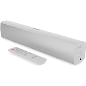Majority Barra Soundbar Bluetooth | 50 Watt 2.0 Sound Bar Televisore e PC | Casse per TV con ottica, RCA, USB, MP3 e AUX | Soundbar per PC | Compatto e Senza Fili | Majority Bowfell Bianco